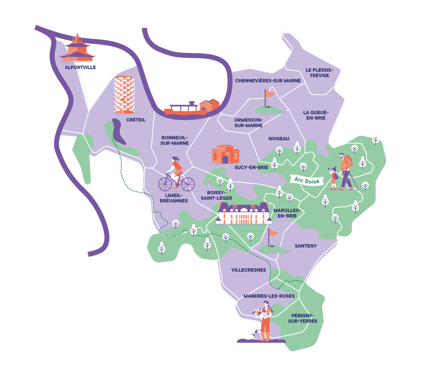 Carte des sorties sur GPSEA - les improbables